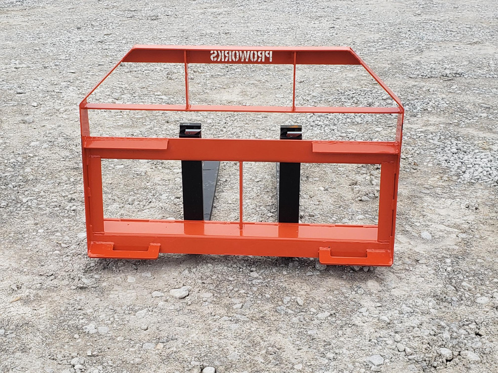 48" Root Grapple and 42" Long Pallet Forks Quick Attach Attachment Combo Package