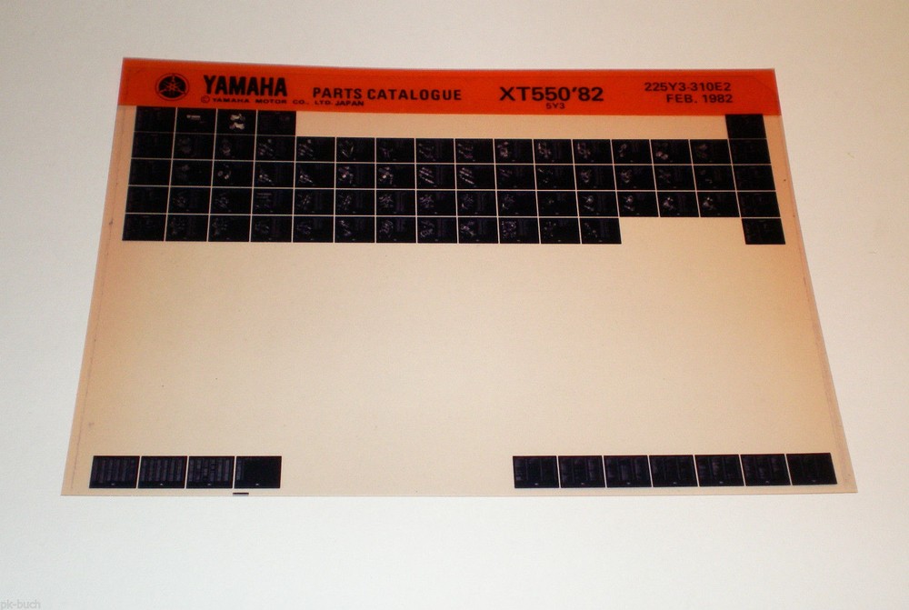 Microfiche Spare Parts Catalog Yamaha XT 550 Since 1982