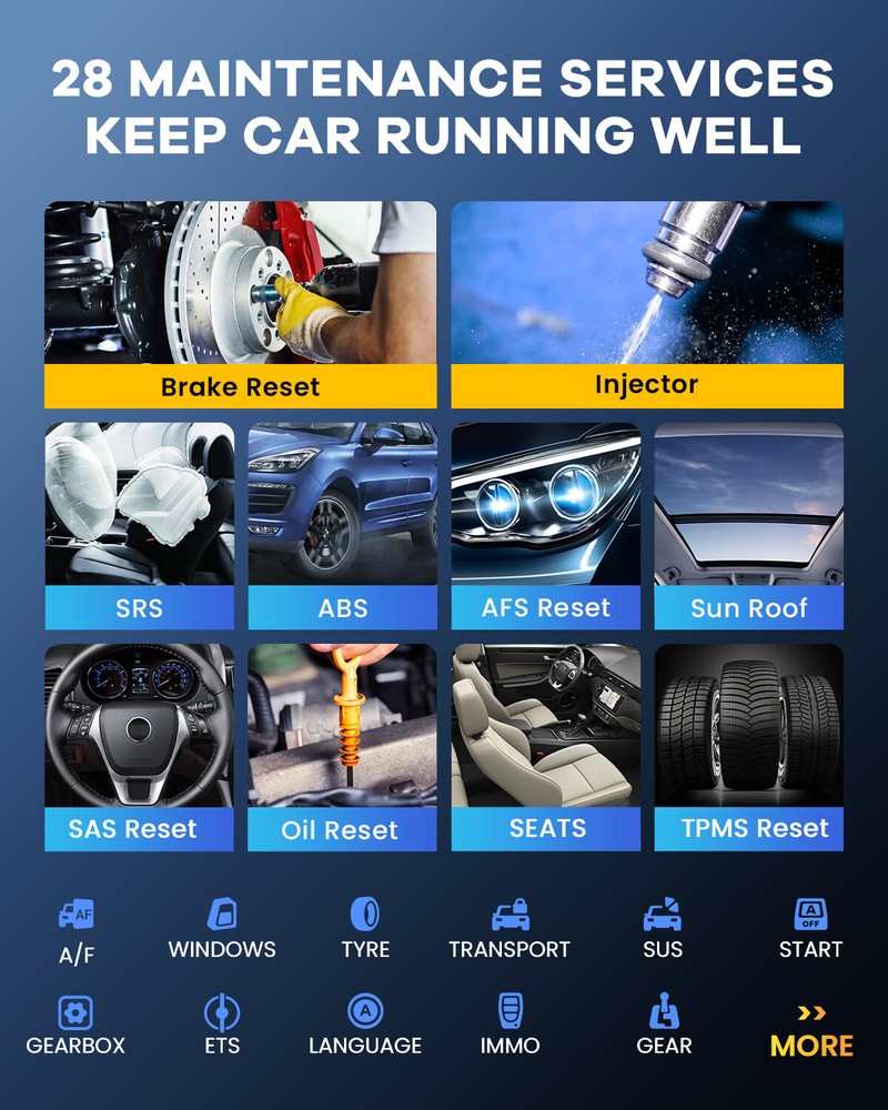 MUCAR VO7 OBD2 Scanner Bidirectional Car Diagnostic Tool All System ECU Coding