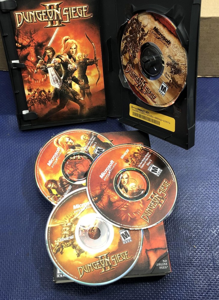 Dungeon Siege 2 II PC CD-ROM Game 4 Disc