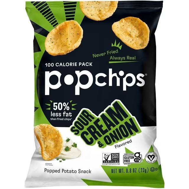 Popchips Variety Pack Chips Snack Packs 0.8 oz - 30 Pack