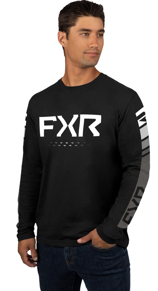 FXR Helium Tech Mens LS Jersey Black/White