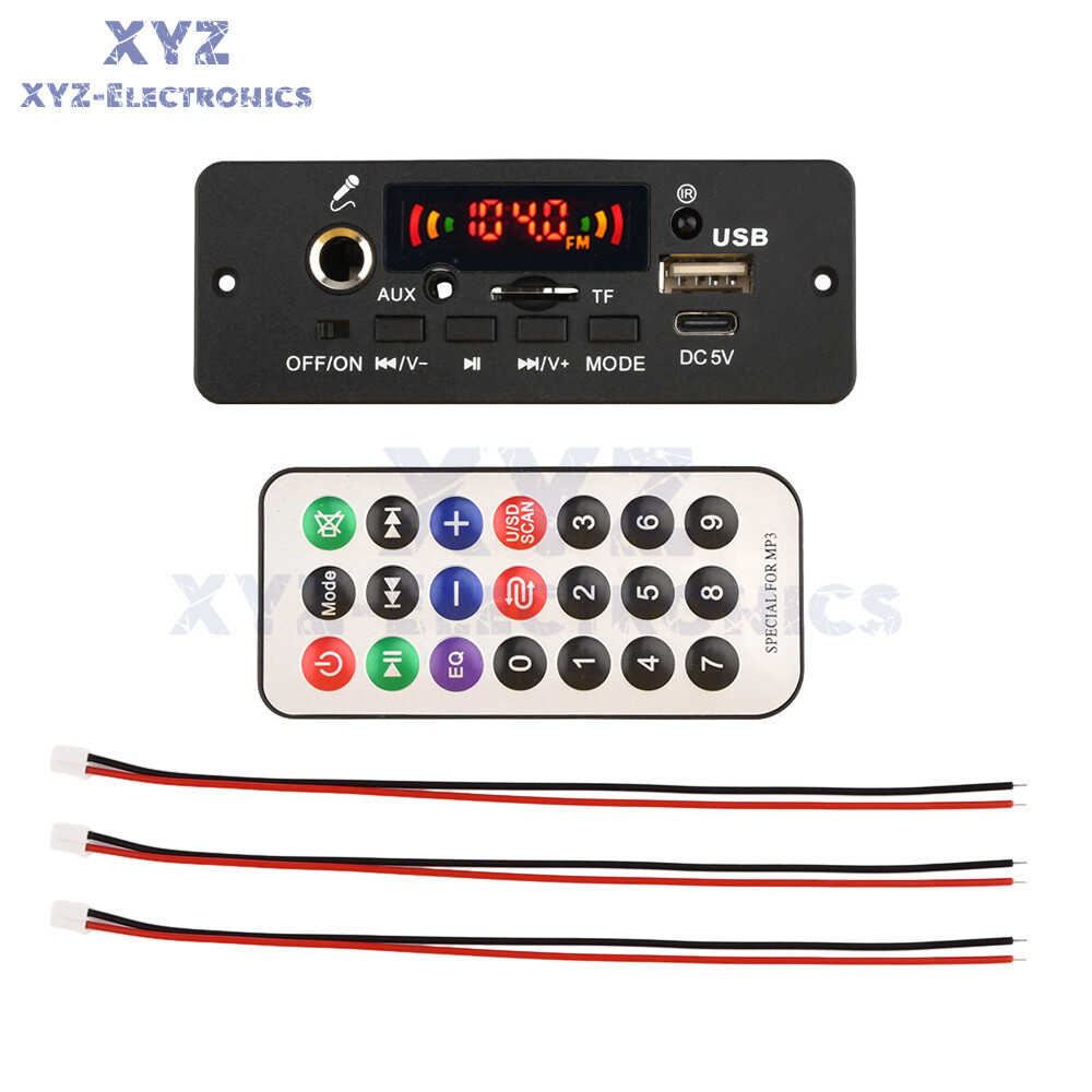 DC5V 2*5W Bluetooth 5.0 Amplifier MP3 Decoder Board Car Music Player FM Radio