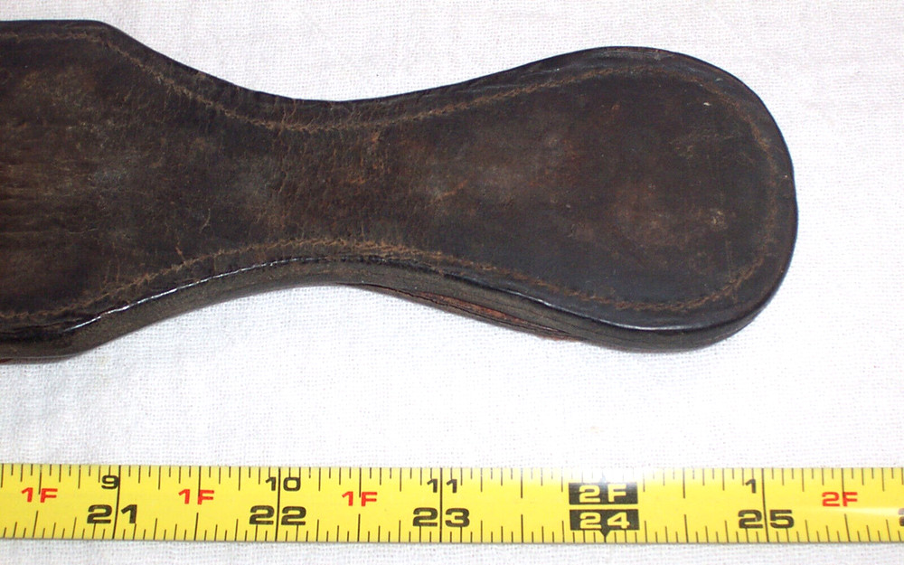 Vintage 25" Barber Straight Razor Sharpening Strop , Double Leather & Canvas