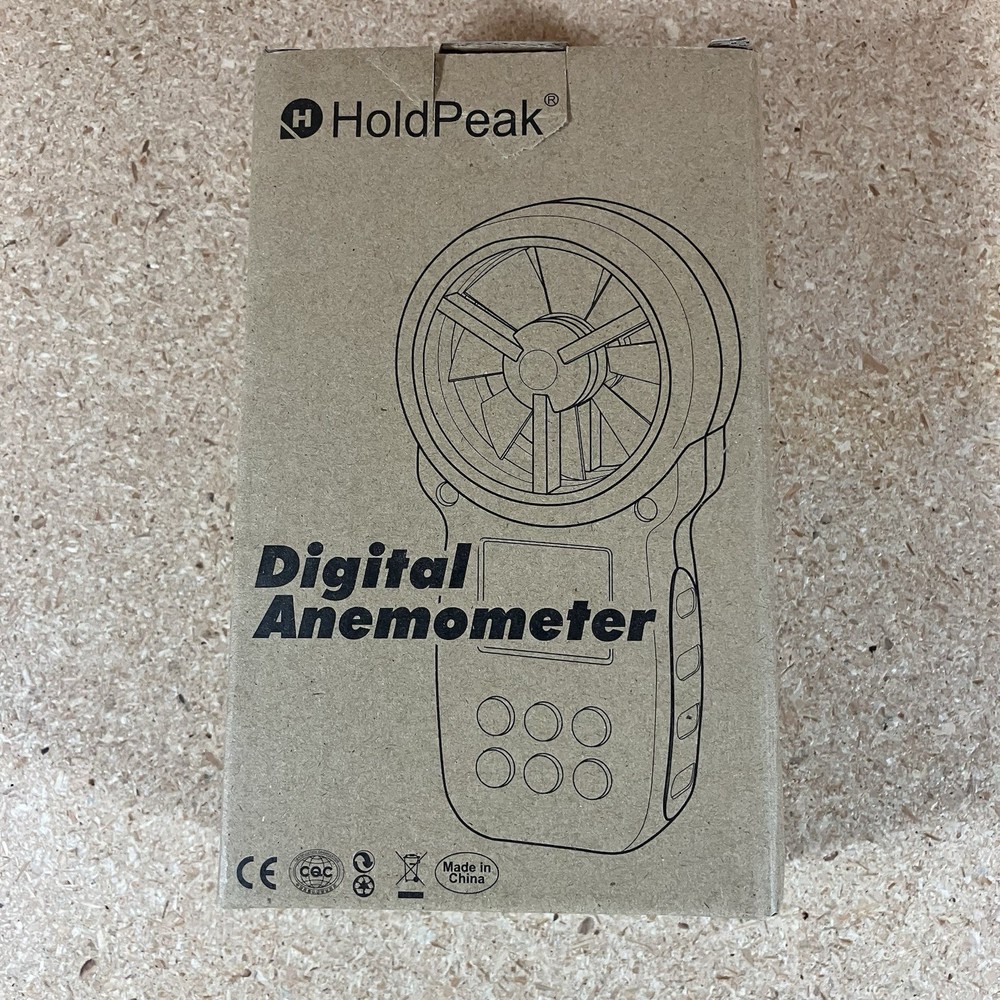 Anemometer Digital HoldPeak 866B Handheld Wind Speed Meter Temperature Gauge