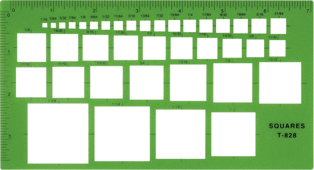 T-828 Technical Squares Drawing and Drafting Template, Plastic Template Tool,...