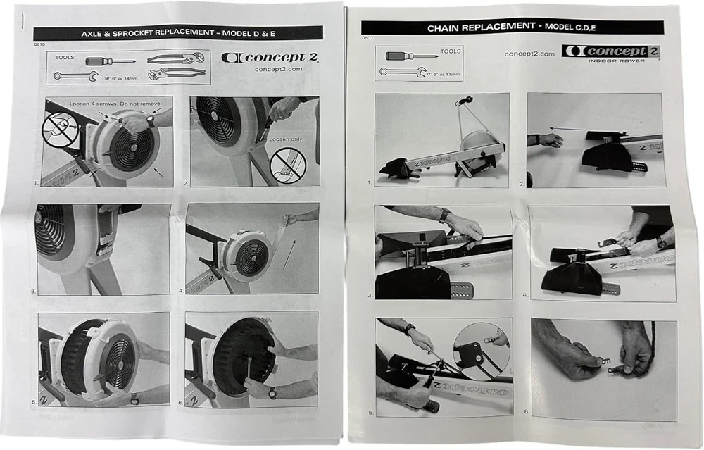 Drive Chain Assembly 1915 for Model C D E Indoor Rowers
