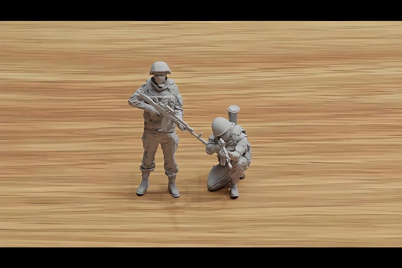 3D printed 1/72 Modern Russia Alpha Frontline infiltration operation 2/pcs model