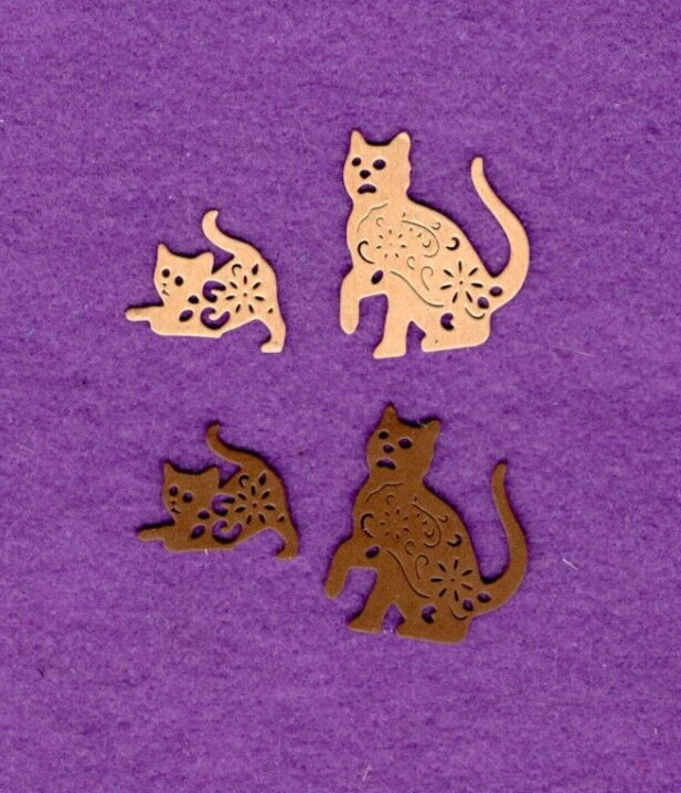 CAT # 11 CAT WITH KITTEN die cuts scrapbook cards
