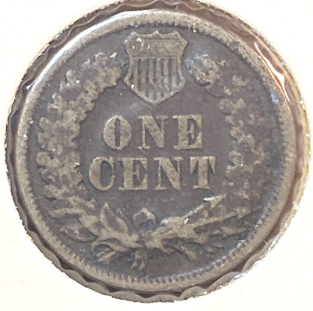 1860 Rounded Bust Indian Cent Original Deeply Toned VF CHRC
