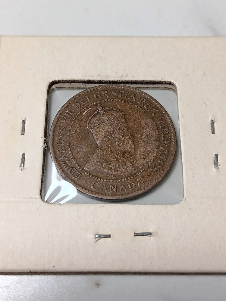 Rare 1907 ERROR Canada One Cent No "1"