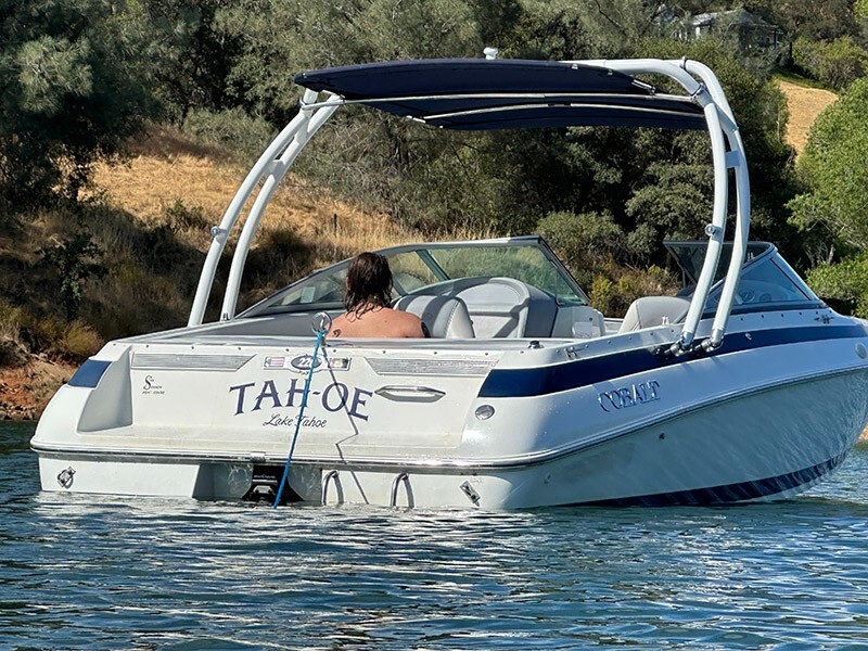 Reborn 2025 Launch Forward-Facing Boat Wakeboard Tower White W/ Anodized Top