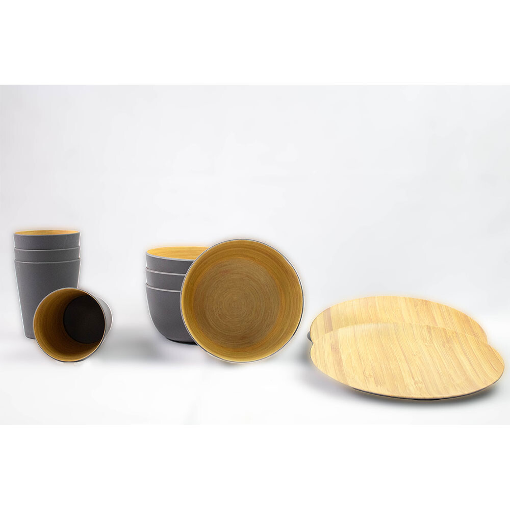 Kole Imports - Melamine Dining Set (Grey)