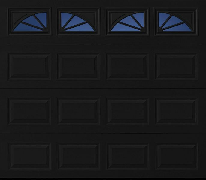 4 Amarr Wagon Wheel Replacement Insert for Short Panel Amarr Garage Door Black