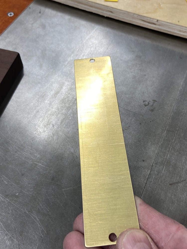 WAVES MASTER TEMPLATE 1.5” X 7” SOLID BRASS ENGRAVING PLATE FOR NEW HERMES FONT