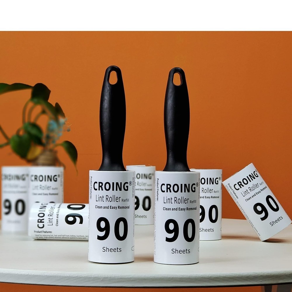 𝙇𝙞𝙣𝙩 𝙍𝙤𝙡𝙡𝙚𝙧𝙨 720 Sheets Lint Roller Value Pack, Works White, Black US
