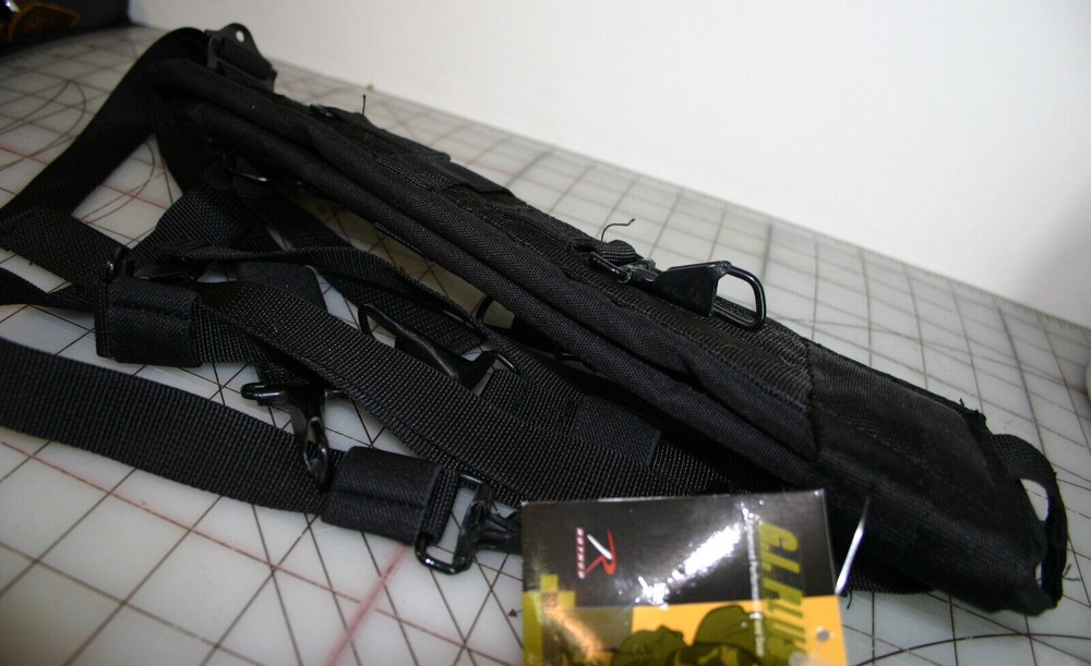 NWT, ROTHCO GI PLUS PACK SHOULDER STRAPS, BLACK