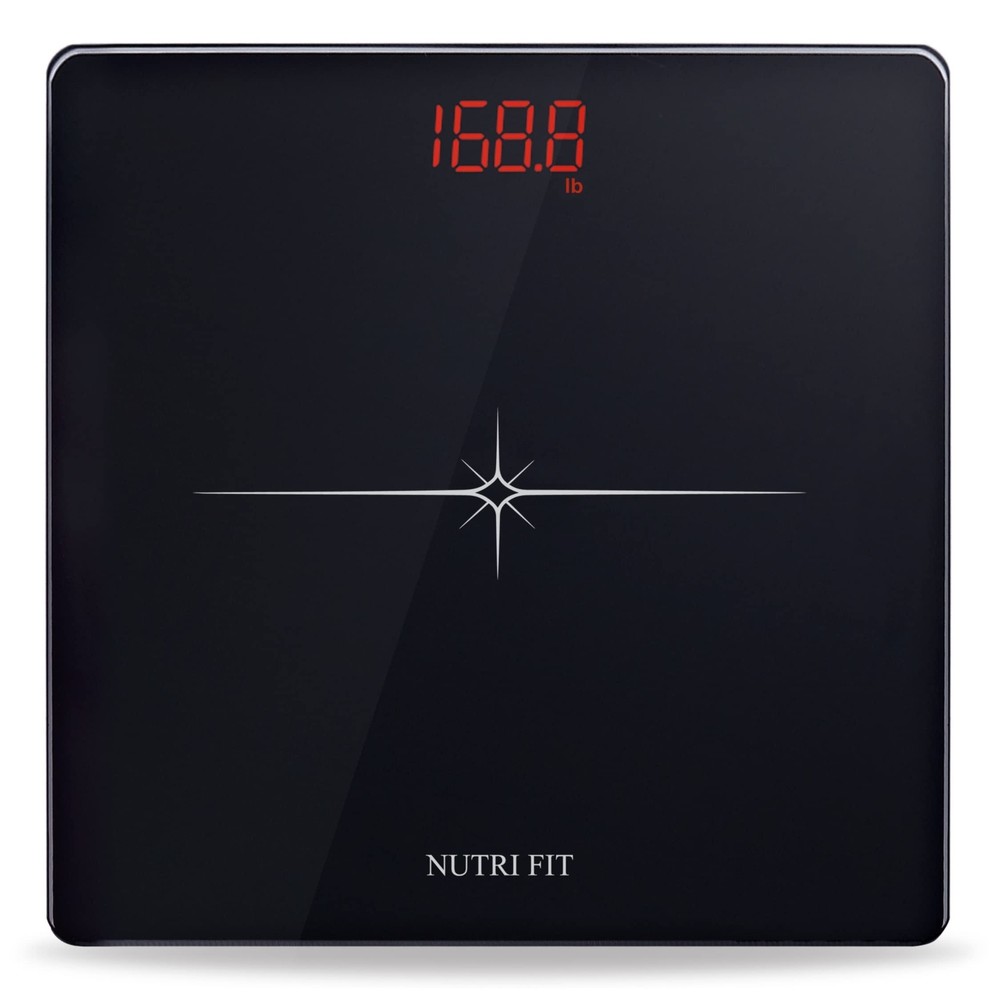 Digital Bathroom Scale Precision Step-On Technology LED Display 330lb Black