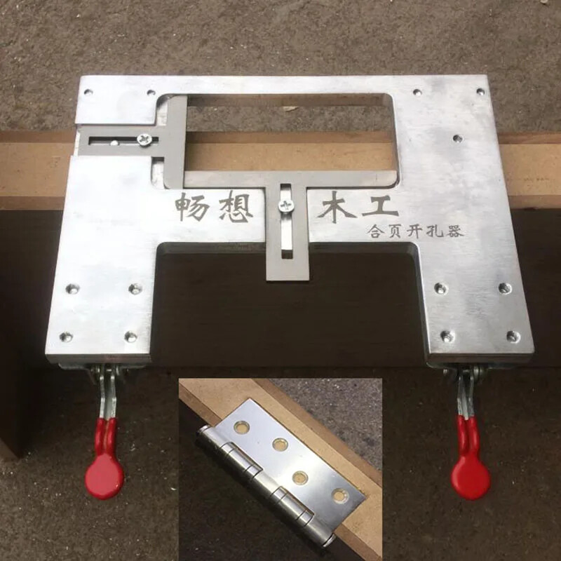 Hinge Opening Positioning Template Hinge Locator Woodworking Hole Puncher Tool