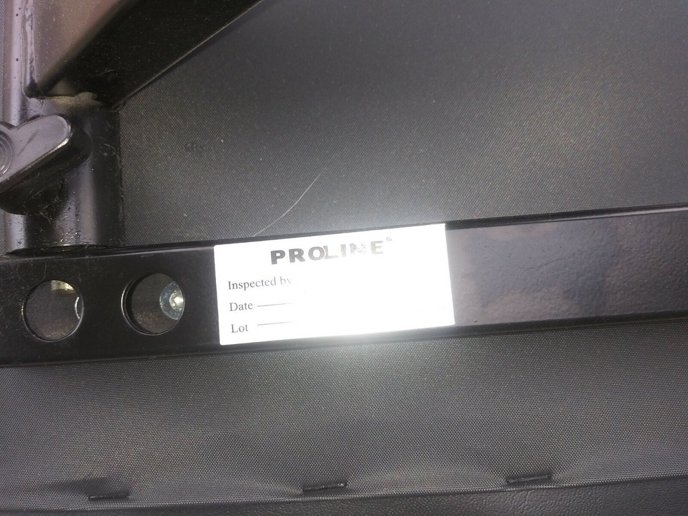 USED BLACK LEATHER FOLDING PROLINE WORKOUT BENCH