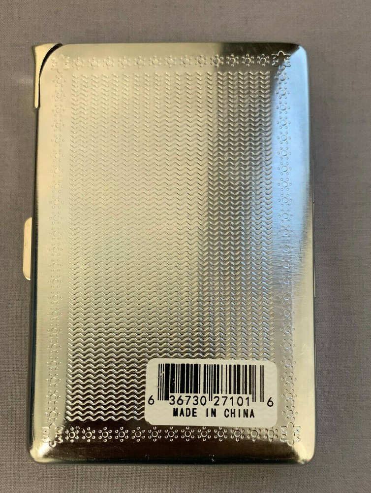 Outer Space D1 Cigarette Case with Built in Lighter Metal Wallet SP