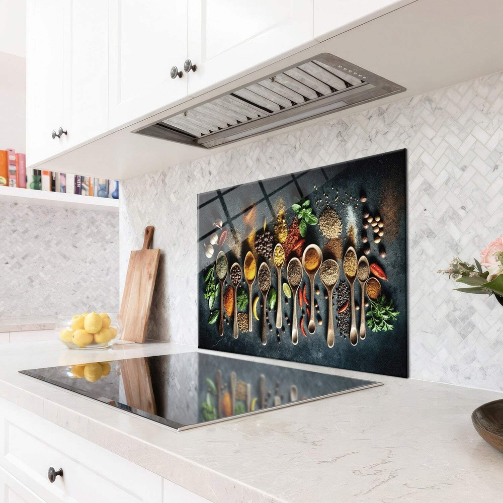 Spice Symphony Tempered Glass Wall Art