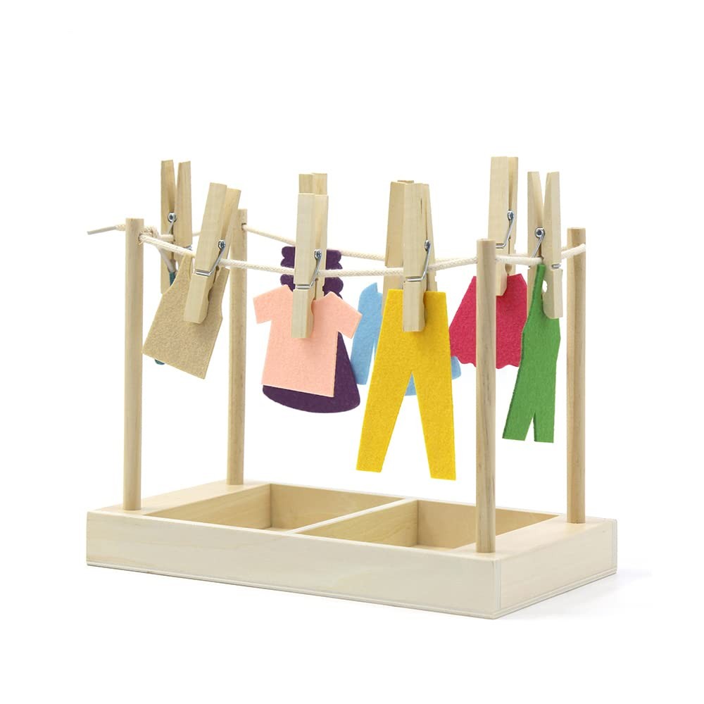 Montessori Clothesline Activity Set – Practical Life Preliminary Exercise for...
