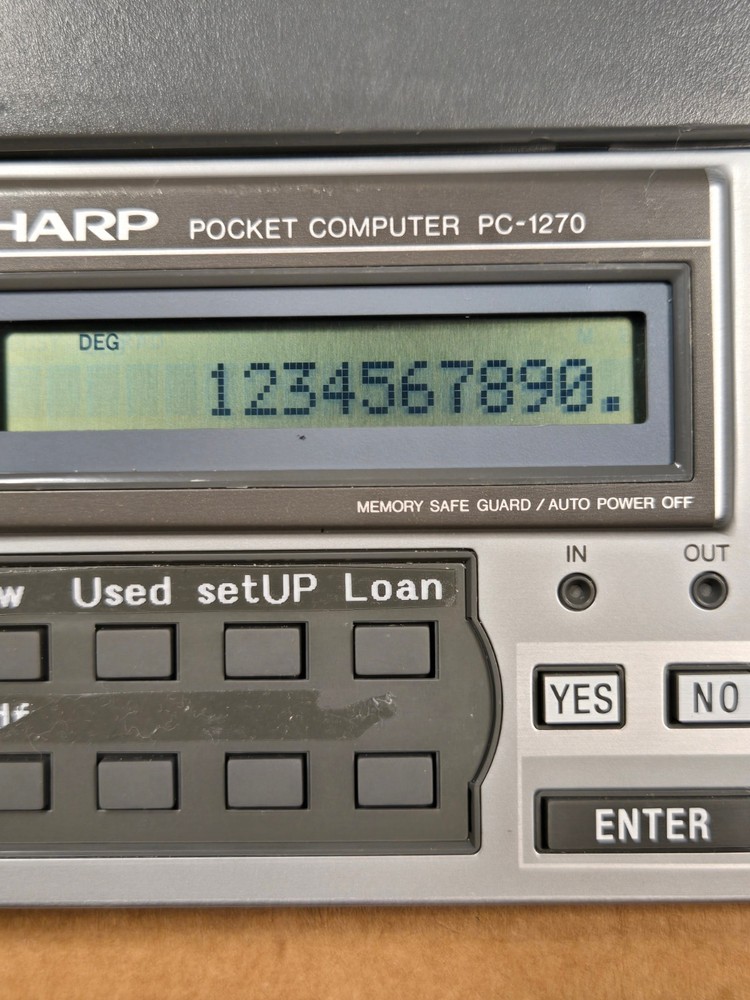 Sharp PC-1270 Pocket Computer Calculator Working Well (1)