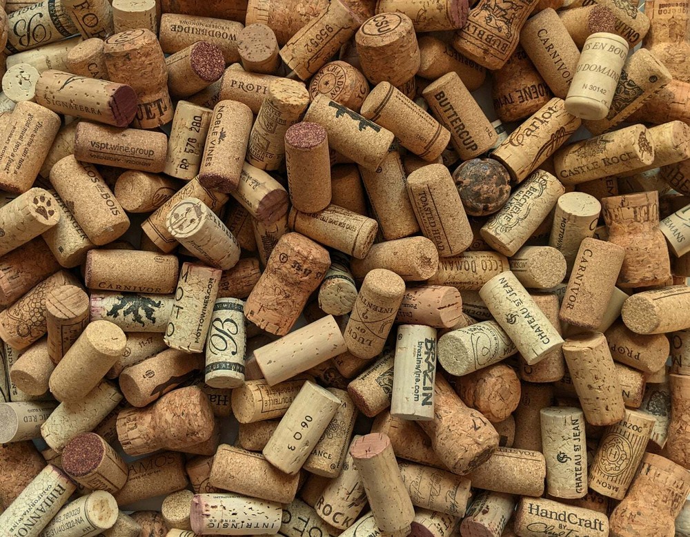 100 Used Wine Corks