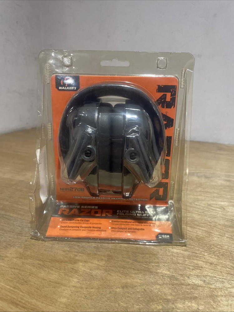 Walker’s Black Slim Passive Earmuff