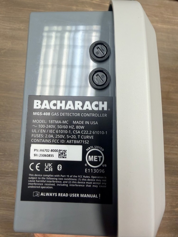 Bacharach MGS-408 Gas Detection Controller H6702-8000