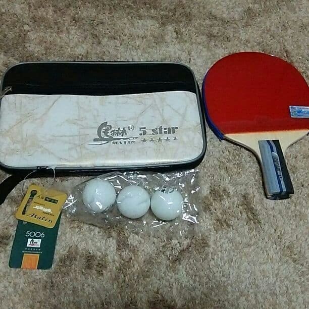 Table Tennis Racket & Bag, With Ball