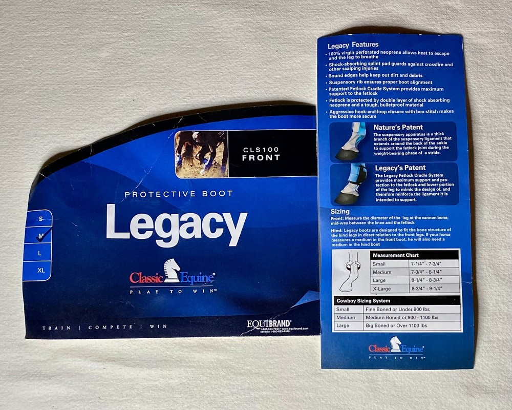 Classic Equine - Legacy Protective Boots CLS100, Front set, Medium, Zebra