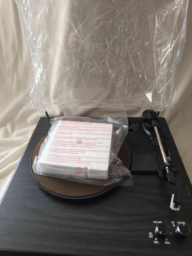 RetroAudio Record Player with 2 ea External Speakers Turntable Bluetooth