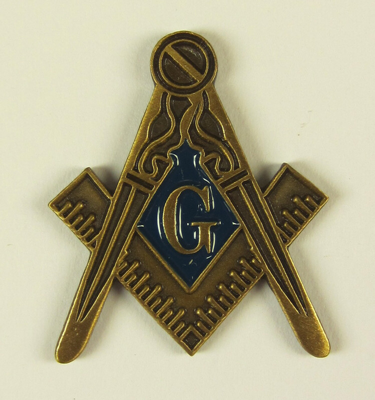 Masonic Large Square & Compasses Lapel Pin Mason (SCA-2006) Freemason