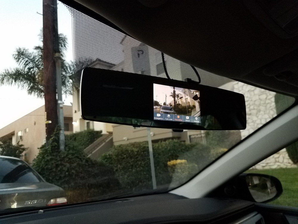 🚘🚚YI Mirror Dash Cam Dual Dashboard Camera Recorder Touch Screen Front Rear HD