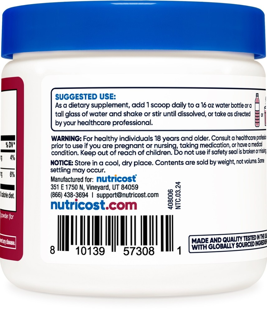 Nutricost Electrolyte Complex Hydration Powder (60 Servings, Grape)