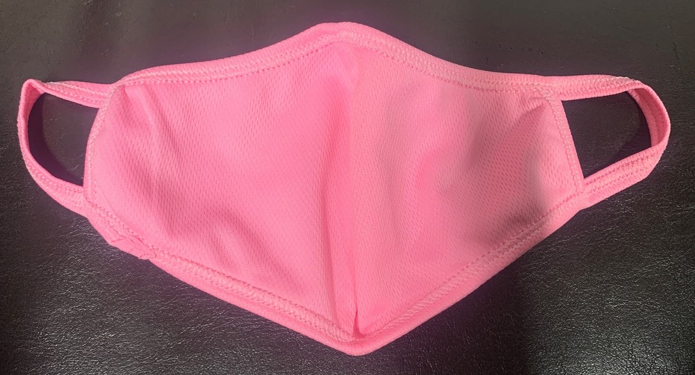 (2) Plain Mask Color Pink 100% Polyester