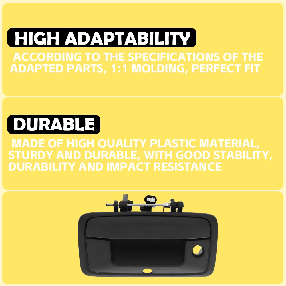 Tailgate Handle w/ Camera Hole for Black 2014-2015 Silverado Sierra 1500 2500 EA