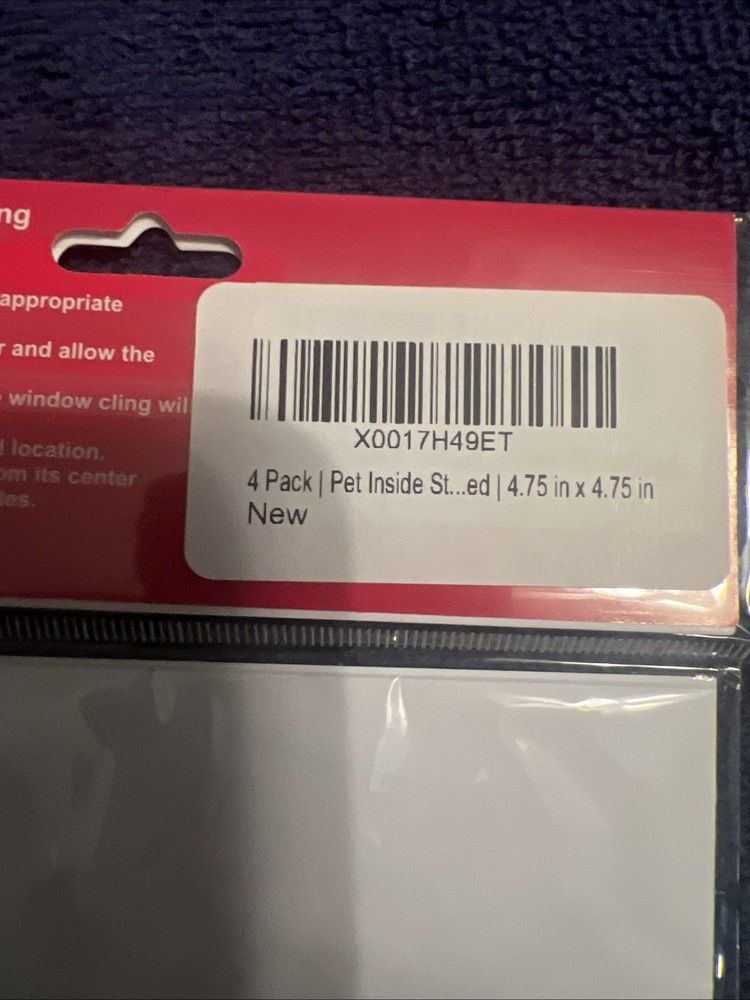 Pet Savers Static Clings 4 pack