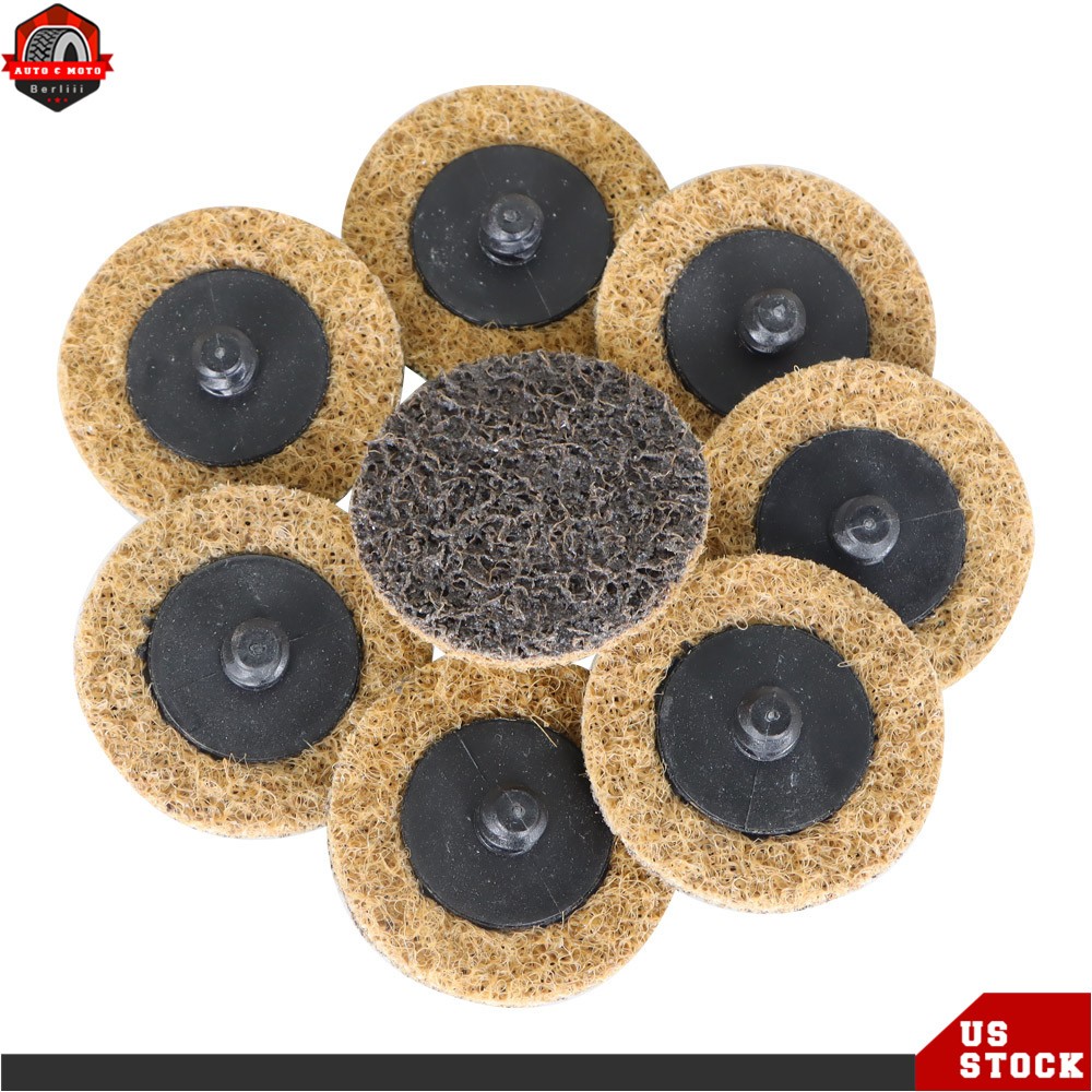 50Pack 2" Coarse Surface Conditioning Discs Roll Lock Die Grinder Sanding Pads