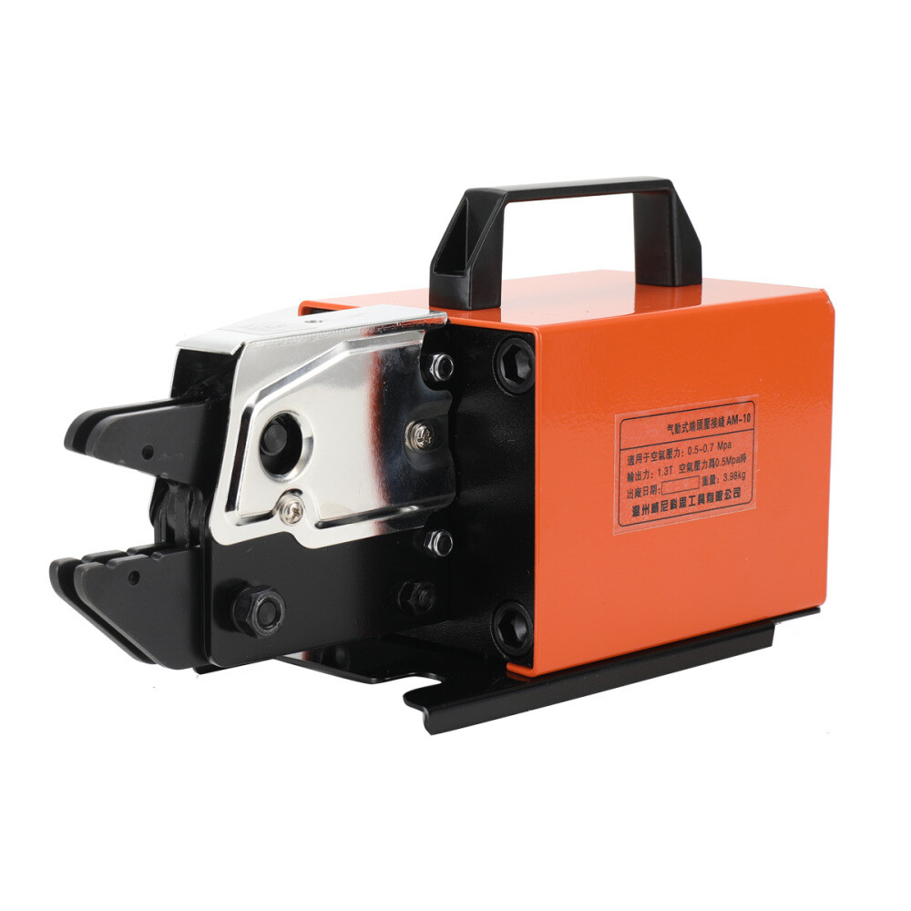 Pneumatic Air Powered Wire Terminal Crimping Machine Crimper Tool w/ Foot Switch
