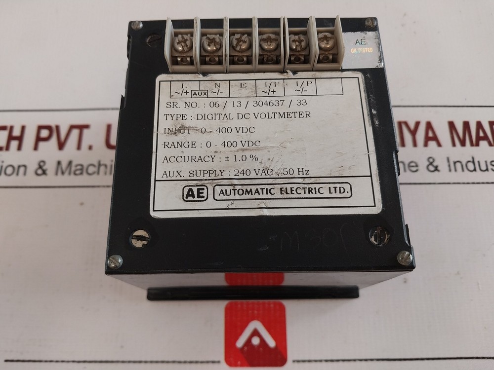 Automatic Electric Digital DC Voltmeter 0-400 vdc