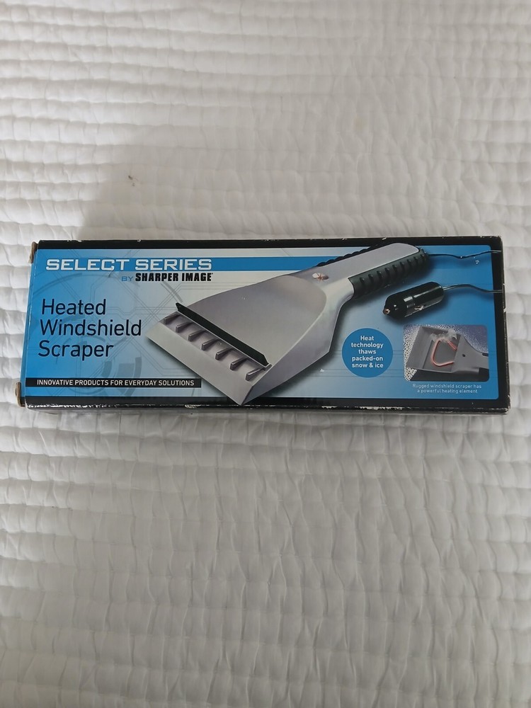 12V Auto Car Heated Windshield Ice Scraper By SHARPER IMAGE