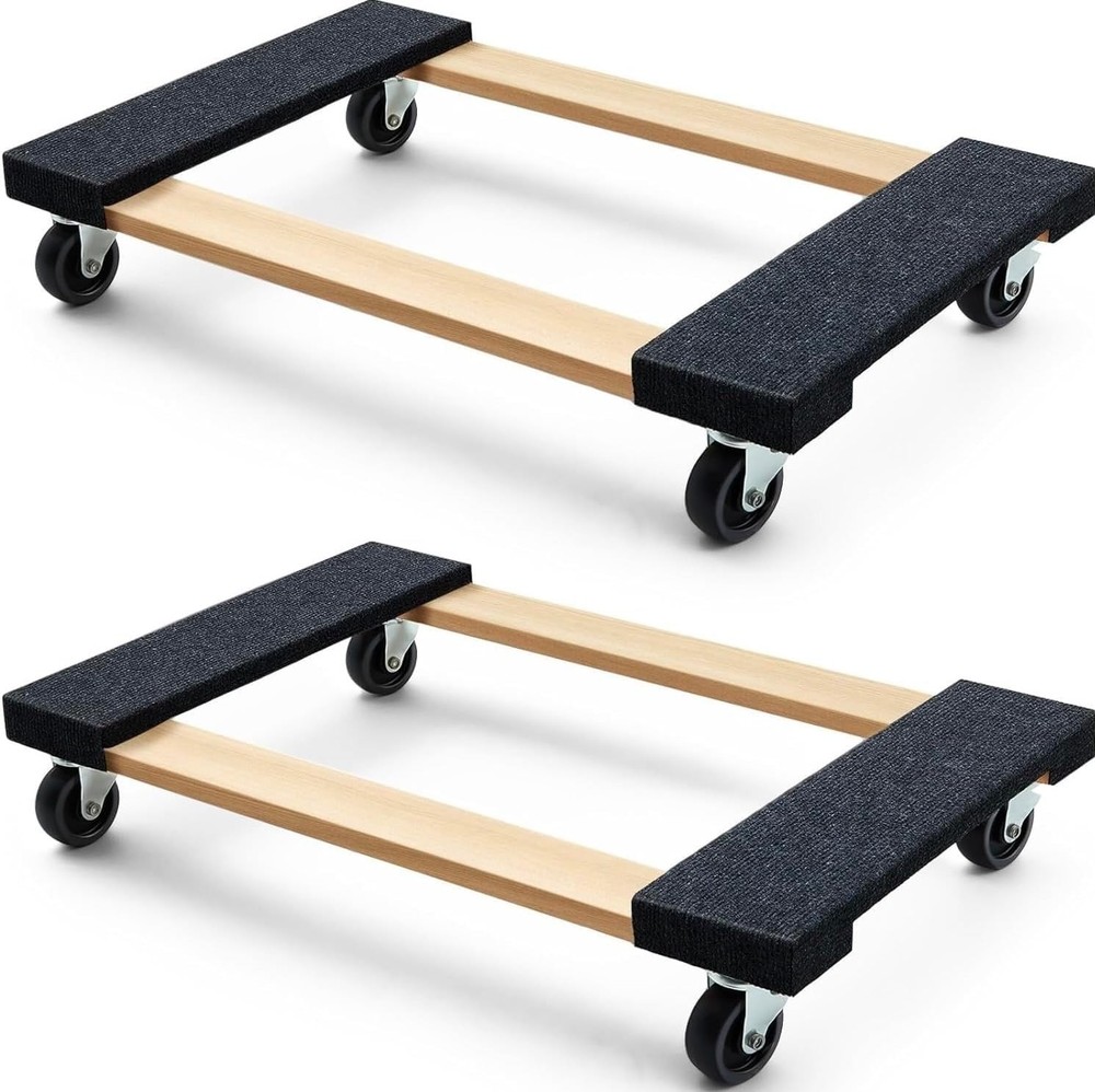 Plataforma transporte muebles madera 1320lb 30x18 2 pack