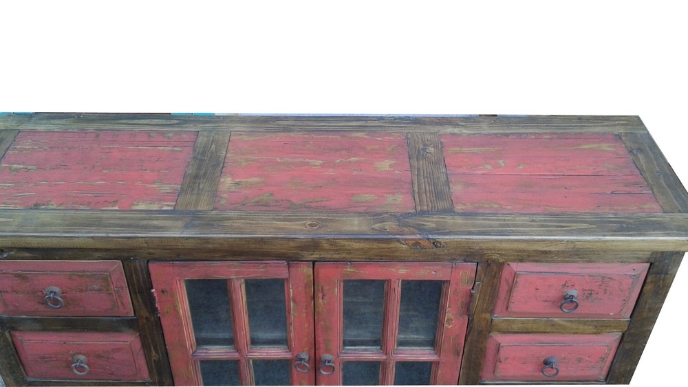 Burbank Custom Rustic Bathroom Vanity Blue Wash 48"