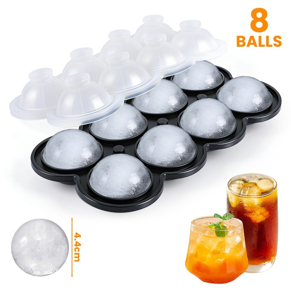 Large Round Square Silicone Ice Cube Ball Maker Tray Sphere Molds Bar Whiskey