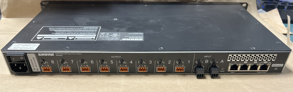 SHURE MXWANI8 MICROFLEX WIRELESS 8-CHANNEL AUDIO NETWORK INTERFACE