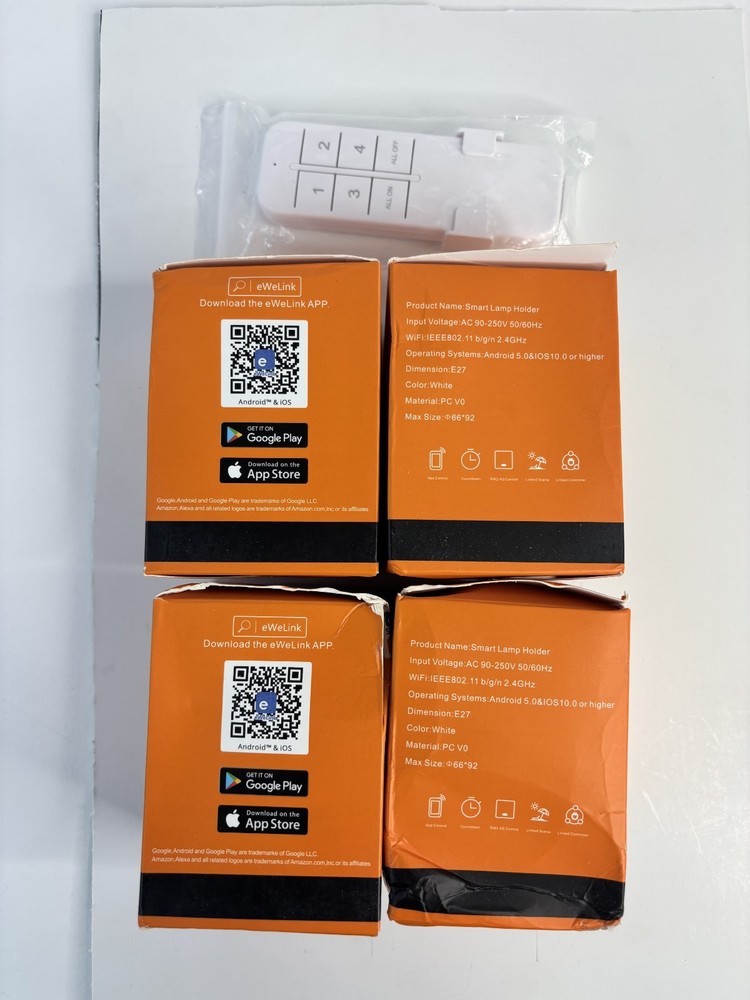 Wifi Smart Light Bulbs Adapter Lamp Holder Remote Remote Control Smart Home Set