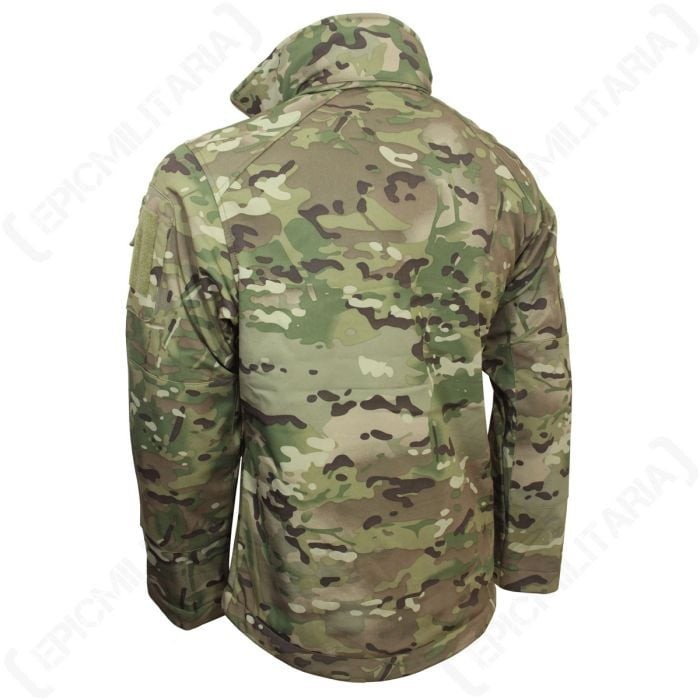 Multitarn Camo Softshell SCU Jacket - Windproof - Water Resistant - Zip Pockets